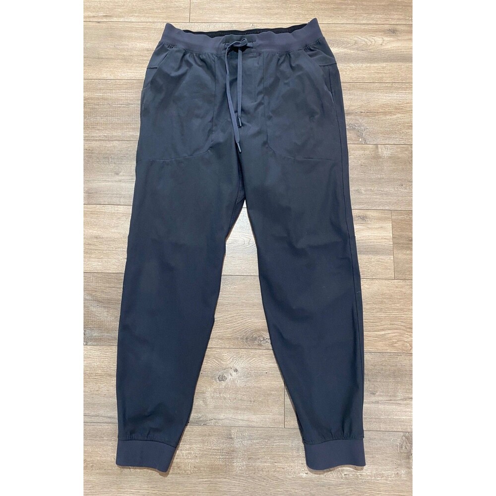 Lululemon ABC Jogger Warpstreme LM5A85S Black Mens Large Drawstring Tapered Gym